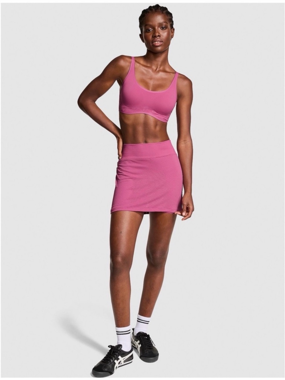 PINK Victoria's Secret seamless Athletic Skort in midnight mauve Pink Medium New